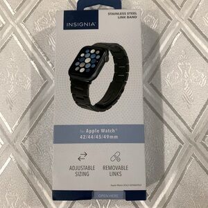 Insignia Stainless Steel Link Band for Apple Watch, NIB